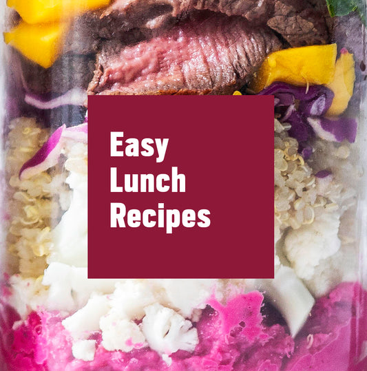 A photo that says "easy lunch recipes"