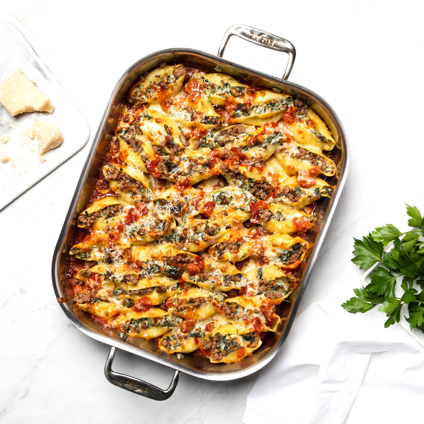 Beef and Spinach Stuffed Shells