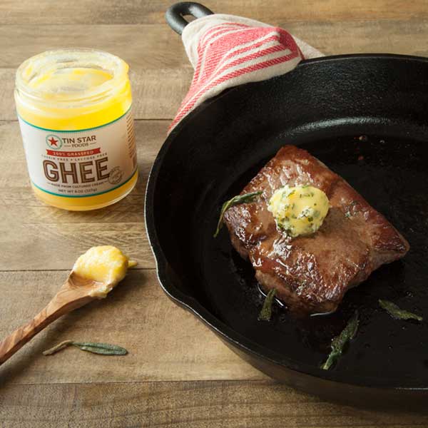 Pan Seared Sirloin with Sage Ghee