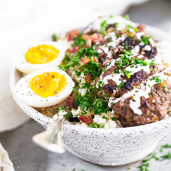 Whole30 Beef and Bacon Breakfast Bowl