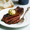 New York Strip with Whipped Herb Butter