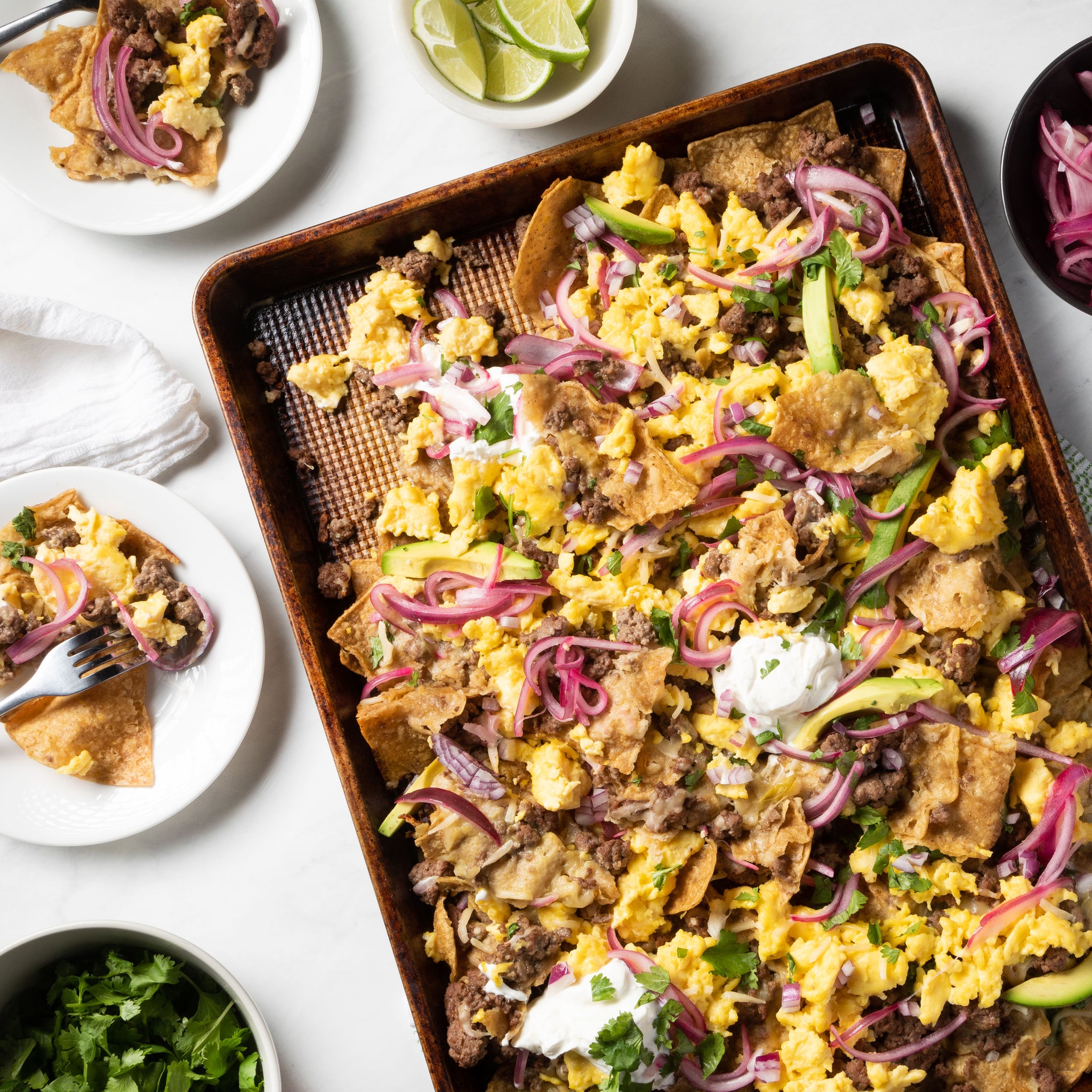 Make-Ahead Sheet Pan Chilaquiles