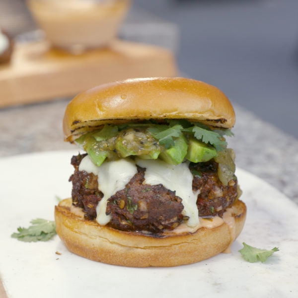 Chorizo Burger with Oaxaca Cheese