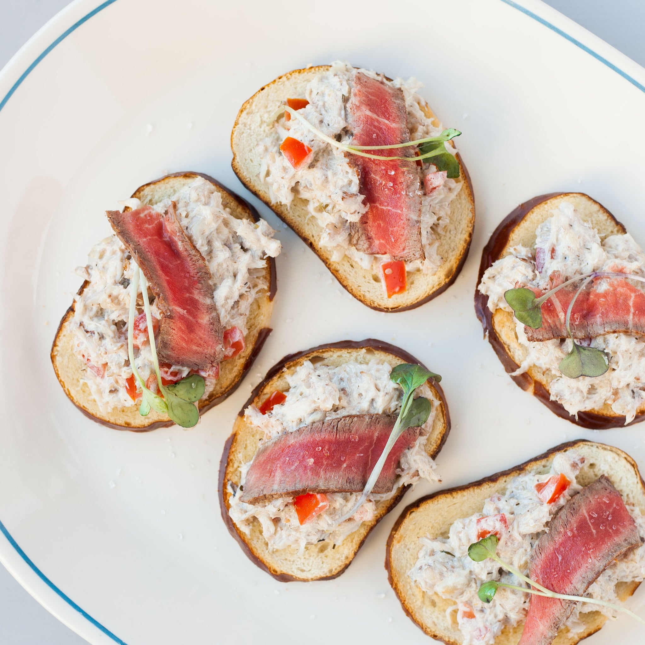 Surf and Turf Crostinis
