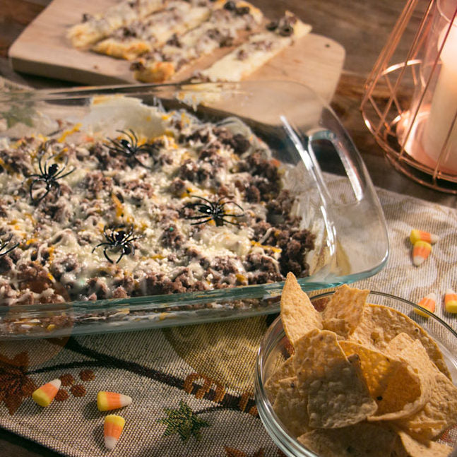 Spooky Chili Cheese Dip