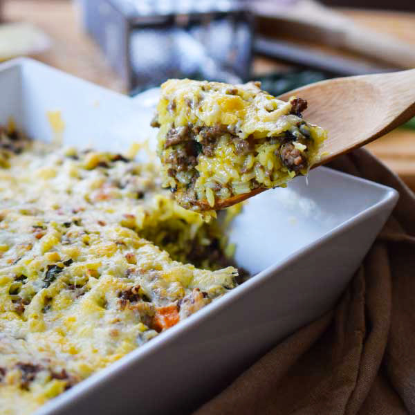 Cheesy Beef & Rice Casserole