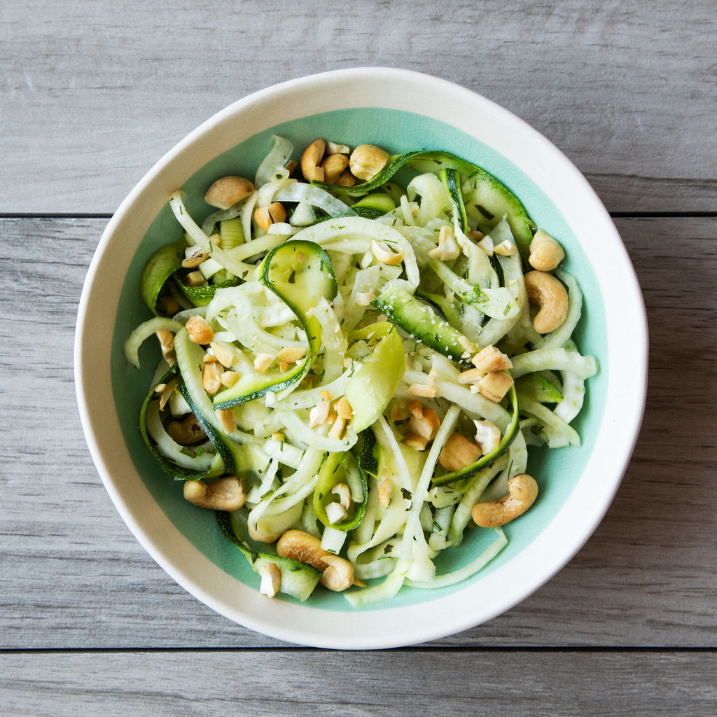 Fennel, Cucumber, Cashew Salad with Spicy Vinaigrette