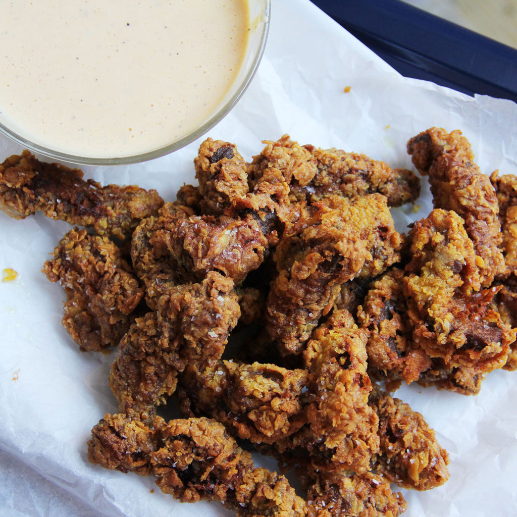 Mustard Fried Steak Bites