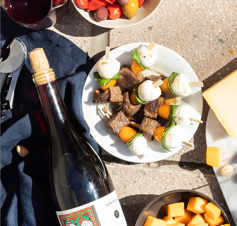 Mothers Day with Steak, wine, and cheese!