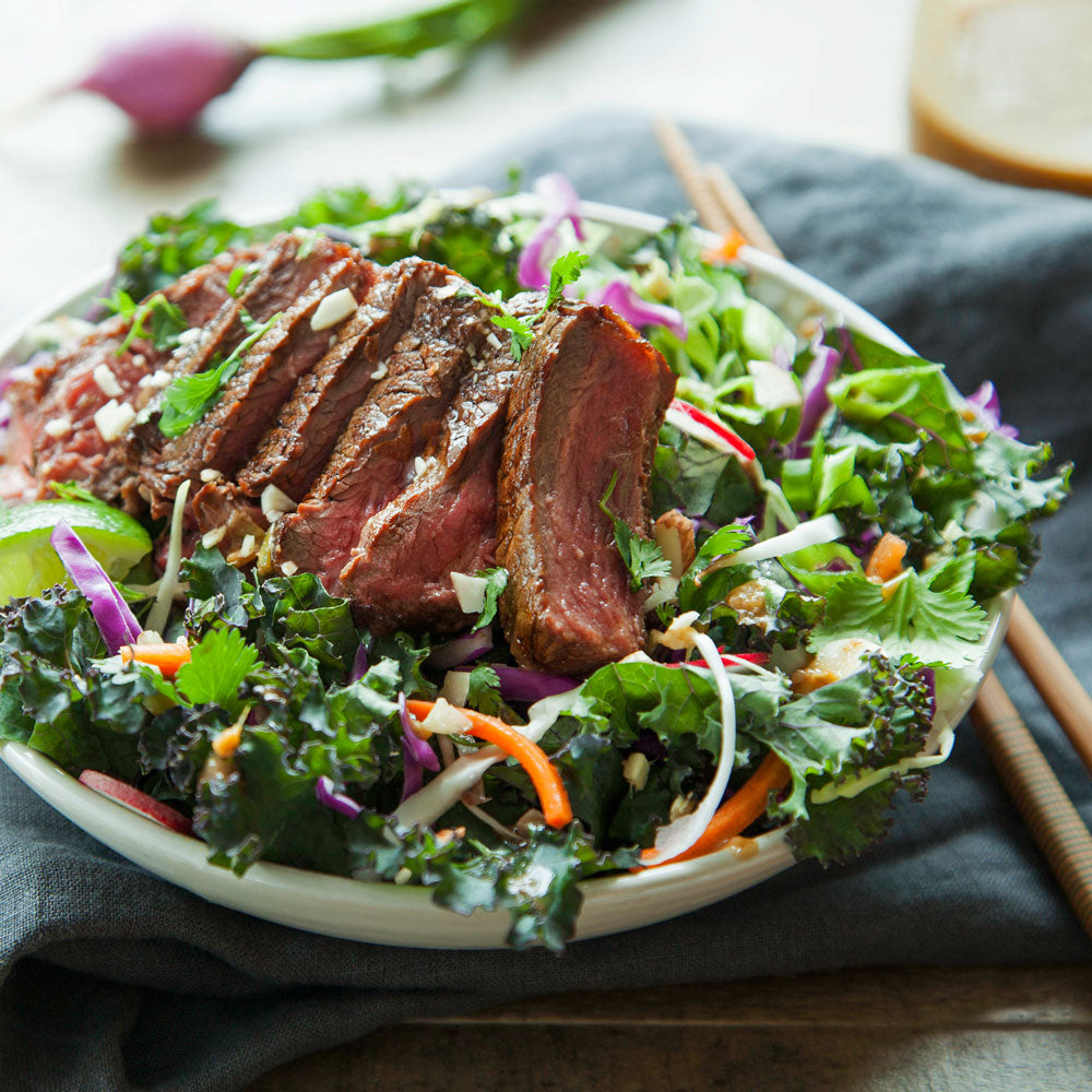 Ginger Marinated Steak Salad & Cold Brew Vinaigrette