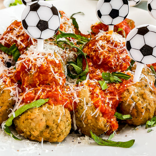 World Cup Italian Meatballs with Marinara Sauce