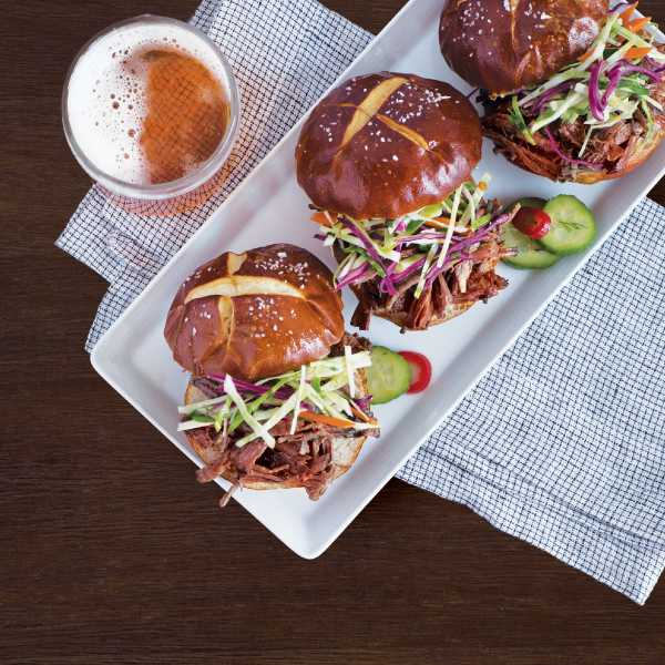 IPA Infused Shredded Beef Sliders