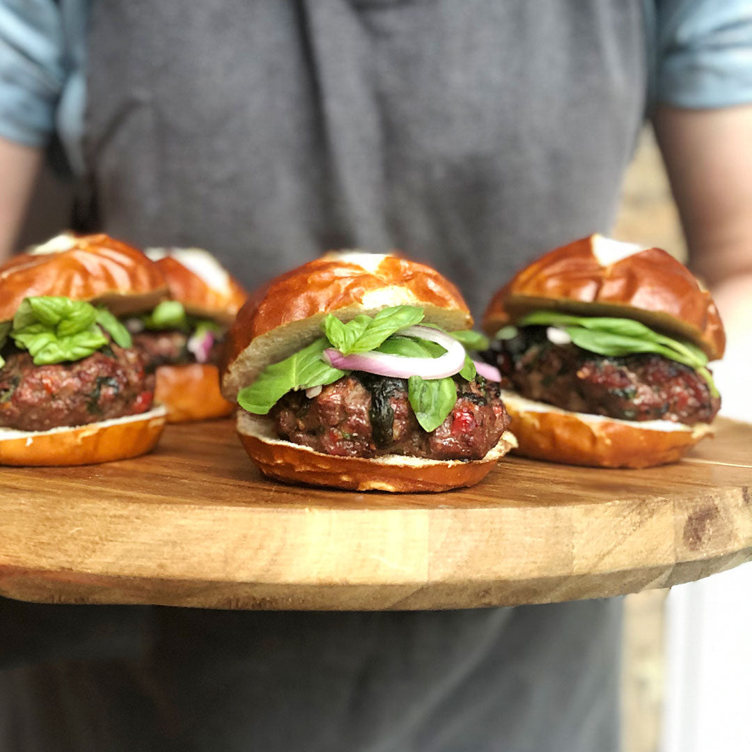 Whole30 Florentine-Style Ground Beef Burgers