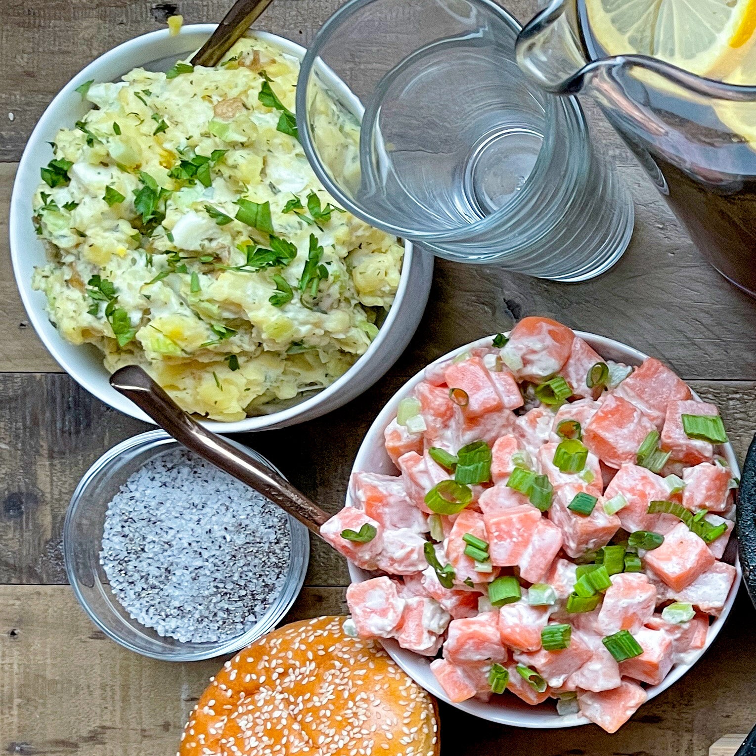 Smoked Brisket with Potato Salad