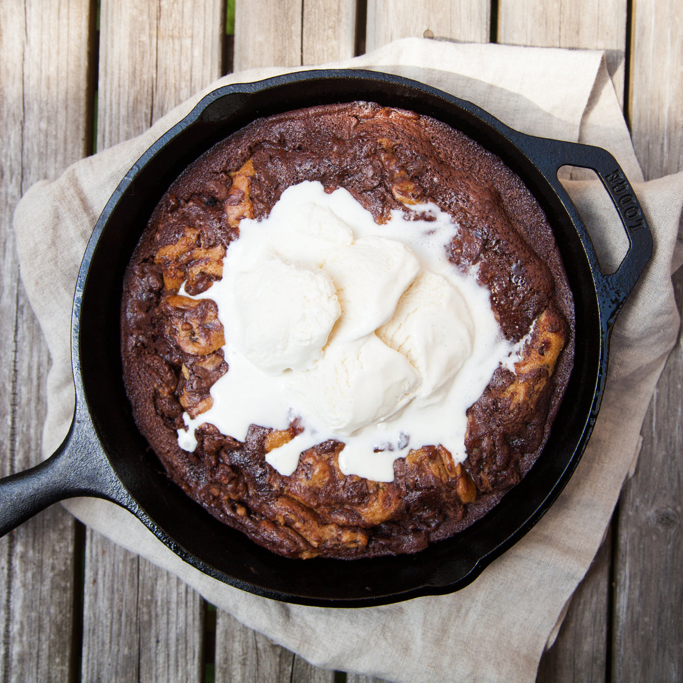 Brownie Cookie Skillet with Vanilla Ice Cream