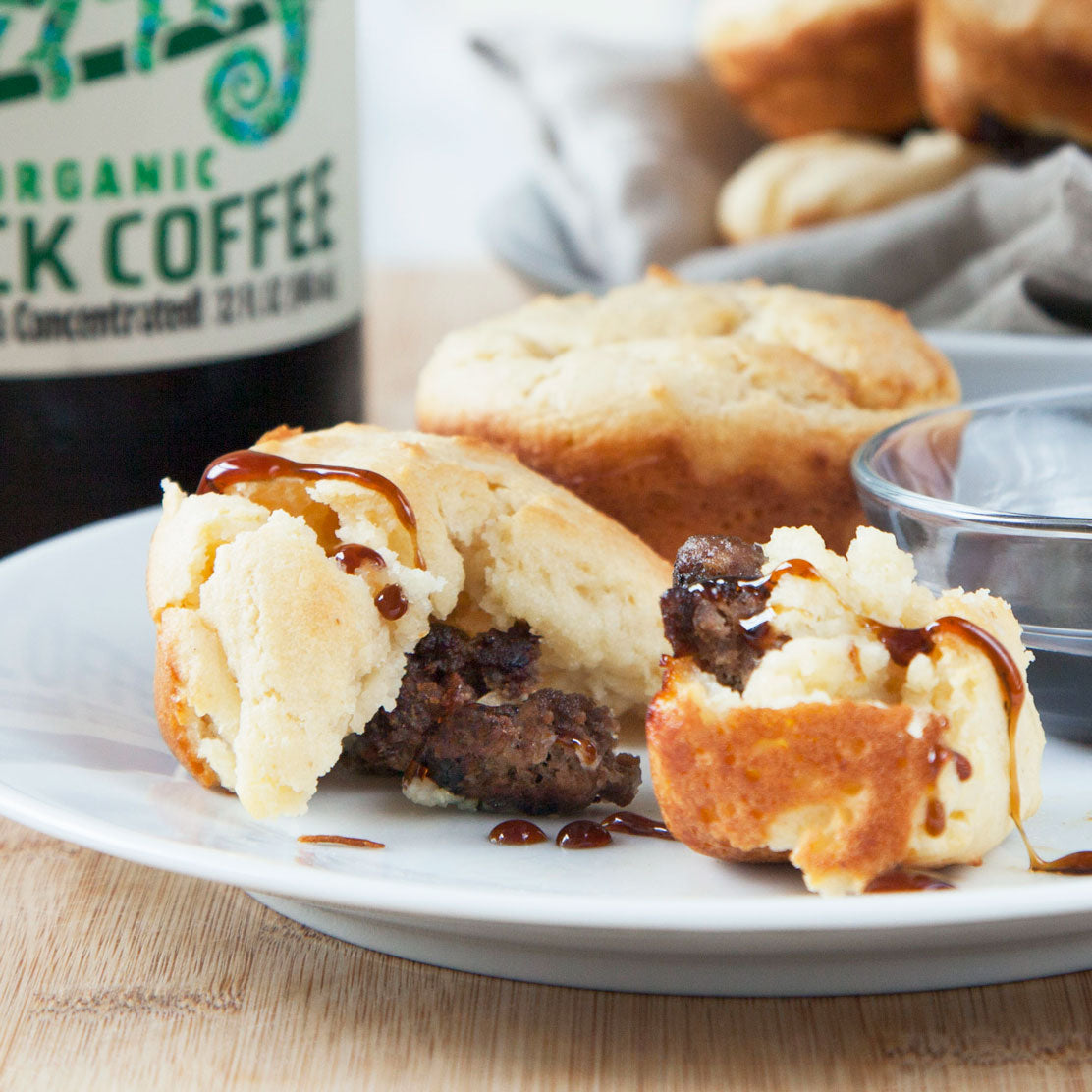 Pancake Muffins with Cold Brew Syrup