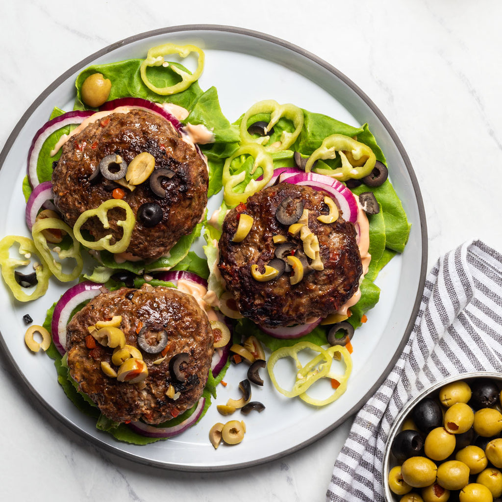 Whole30 Cajun Burger Lettuce Wraps