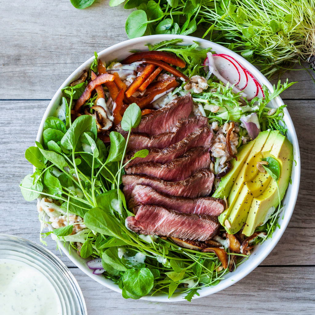 Green Goddess Filet and Farro Salad