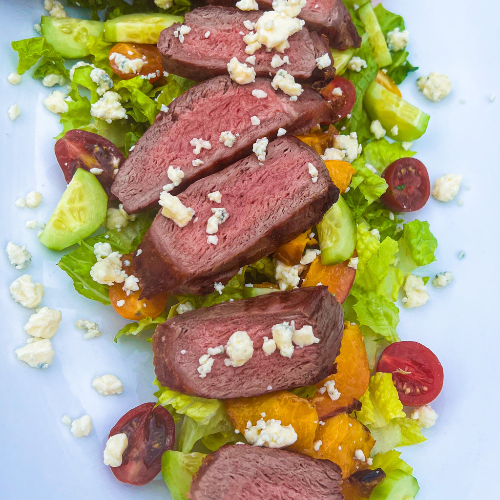 Grilled Ribeye and Peach Salad with Blue Cheese
