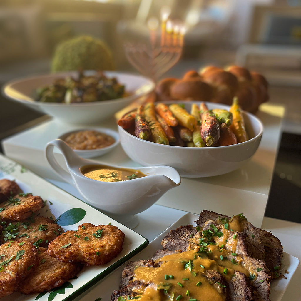 Hanukkah Pre Chuck Roast “Brisket Style” with Vegetable Pan Sauce