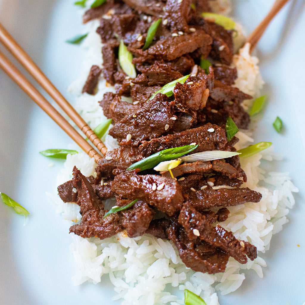 Korean Beef Bulgogi and Cucumber Salad