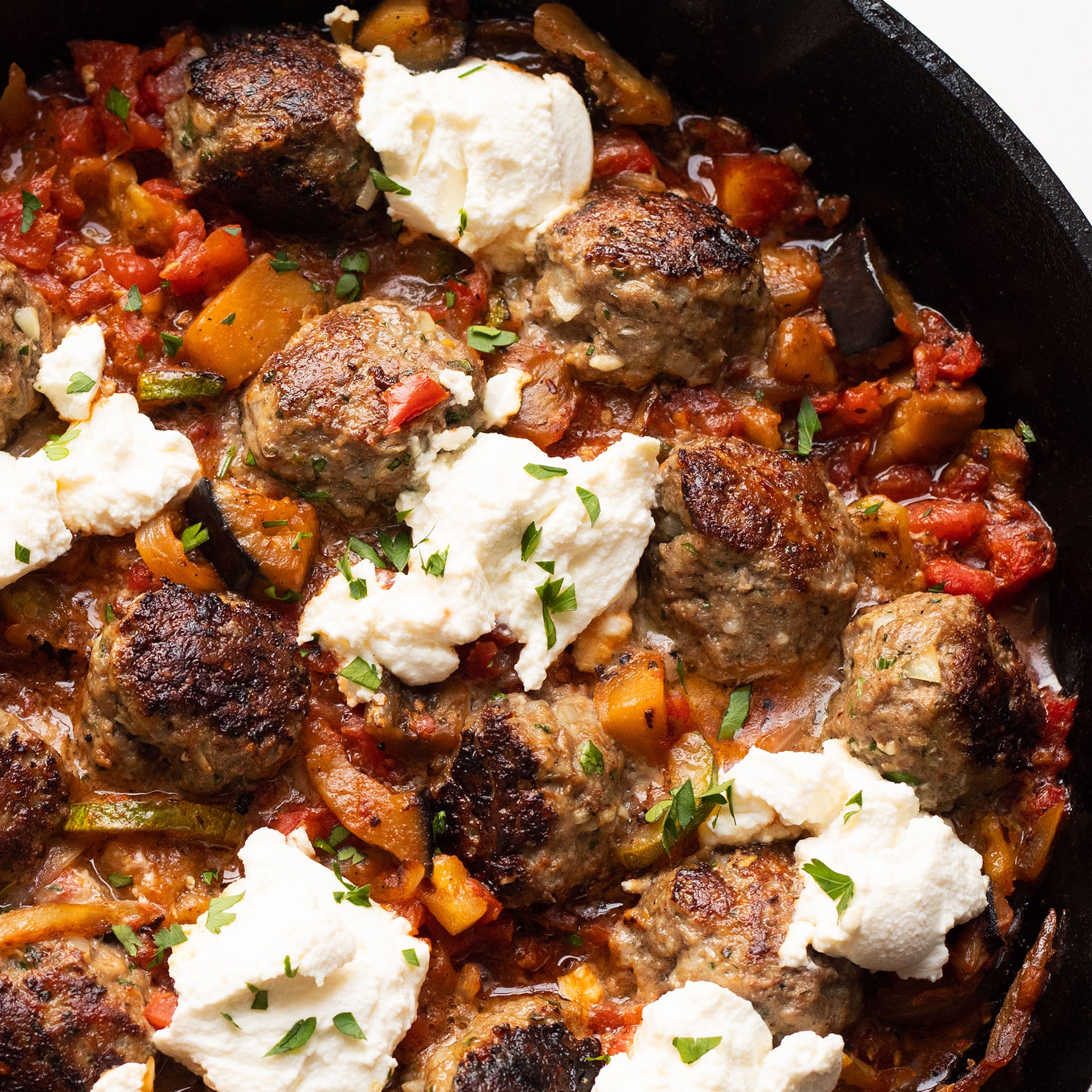 Ricotta Vegetable Meatball Bake