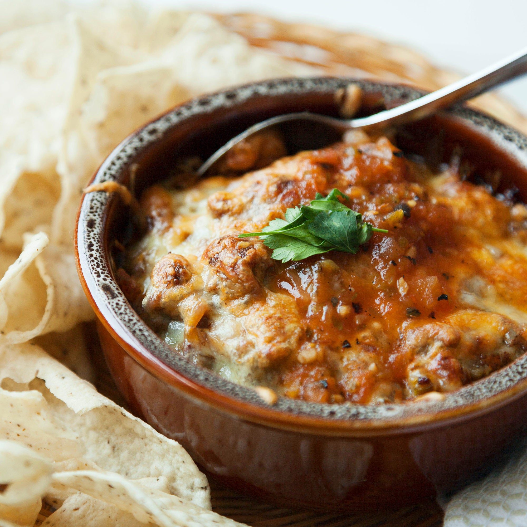 Queso Fundido with Ancho Beef Chorizo