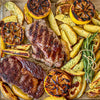 Sheet Pan Ribeye with Roasted Potatoes, Garlic and Lemon