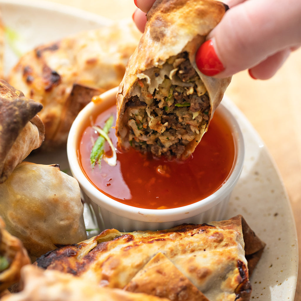 Shrimp & Beef Egg Rolls in the Air Fryer