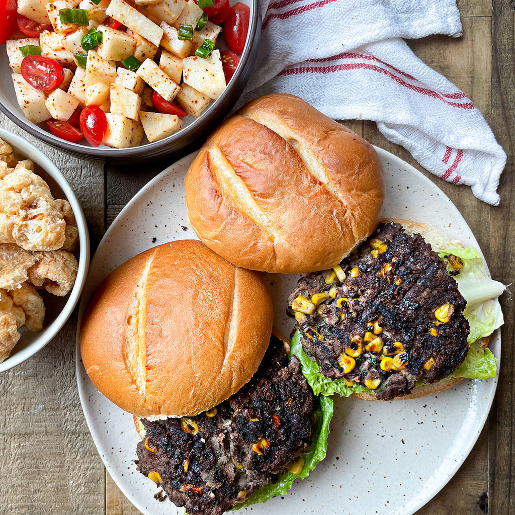 Southwestern Blended Burger with Cilantro Lime Aioli