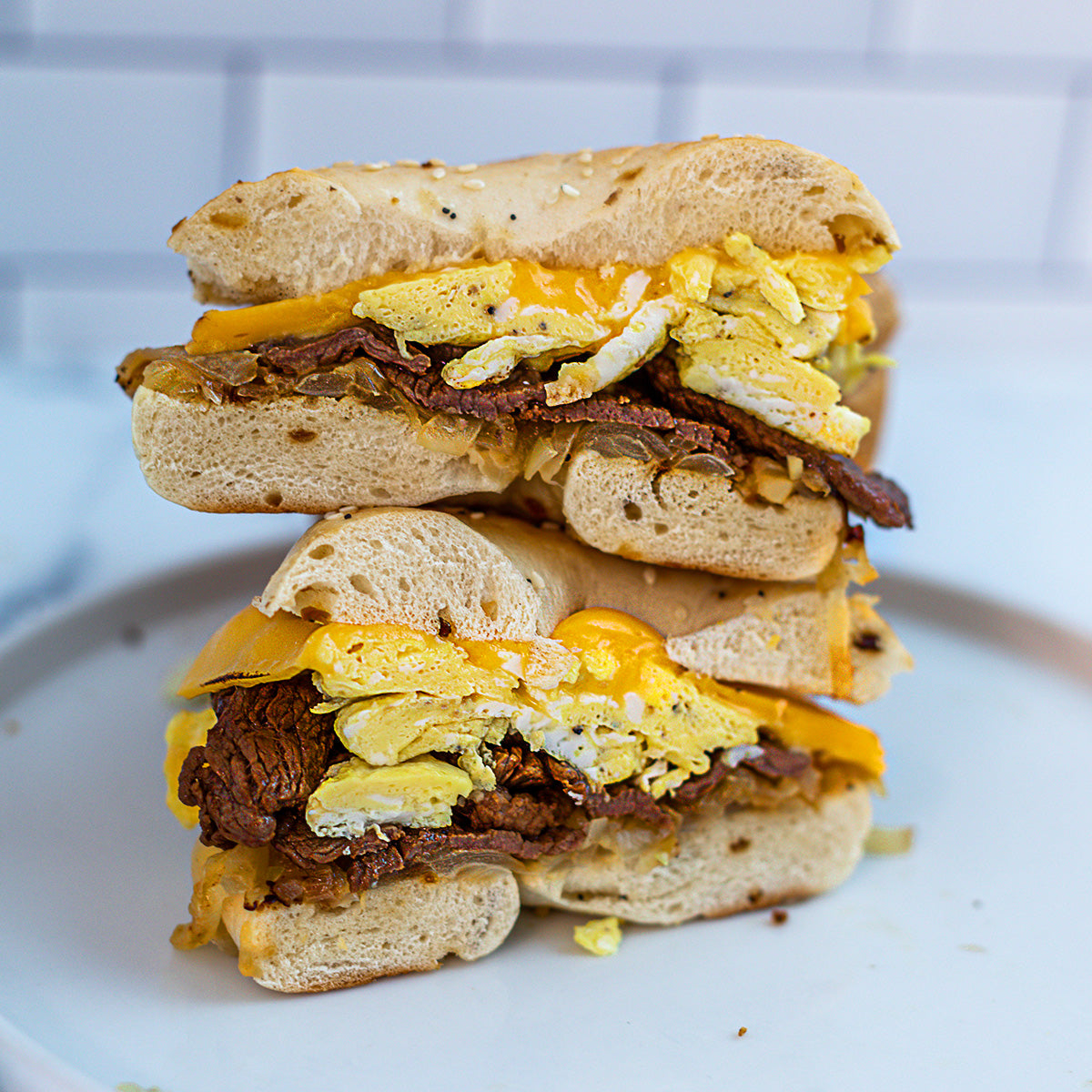 Steak, Egg and Cheese Bagel Pre