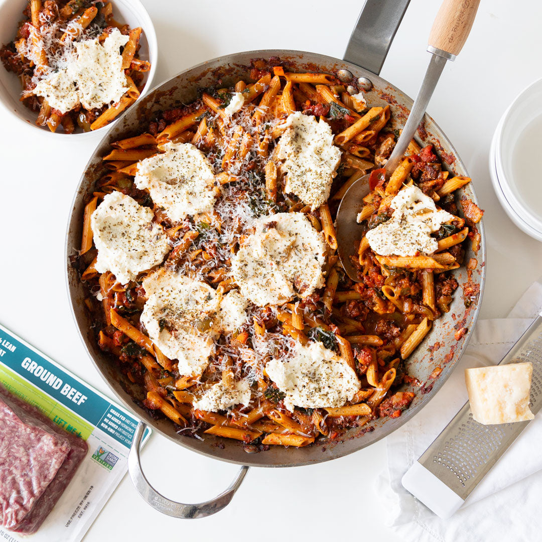 Stovetop Beef Baked Ziti