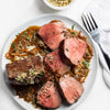 Beef Tenderloin with French Onion Pan Sauce