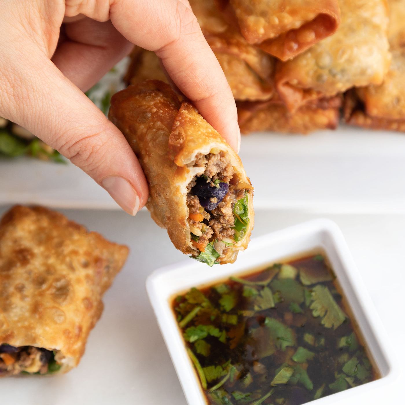 Thai Beef Egg Rolls