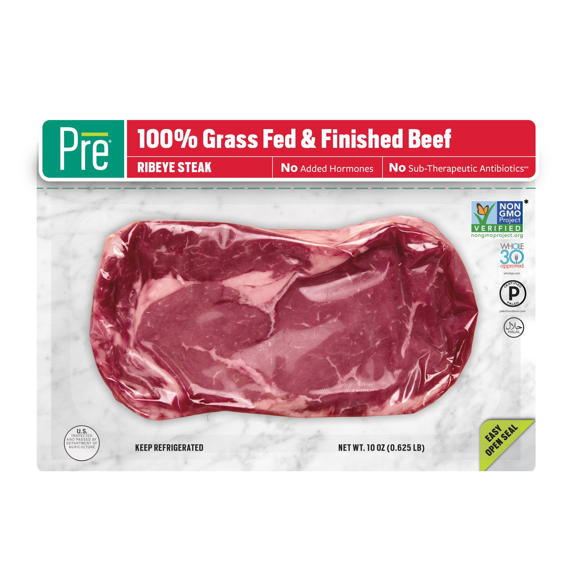 Grass Fed Ribeye Steak - Buy Ribeye Steak Online - 10 x 10 oz. Steaks - Pre