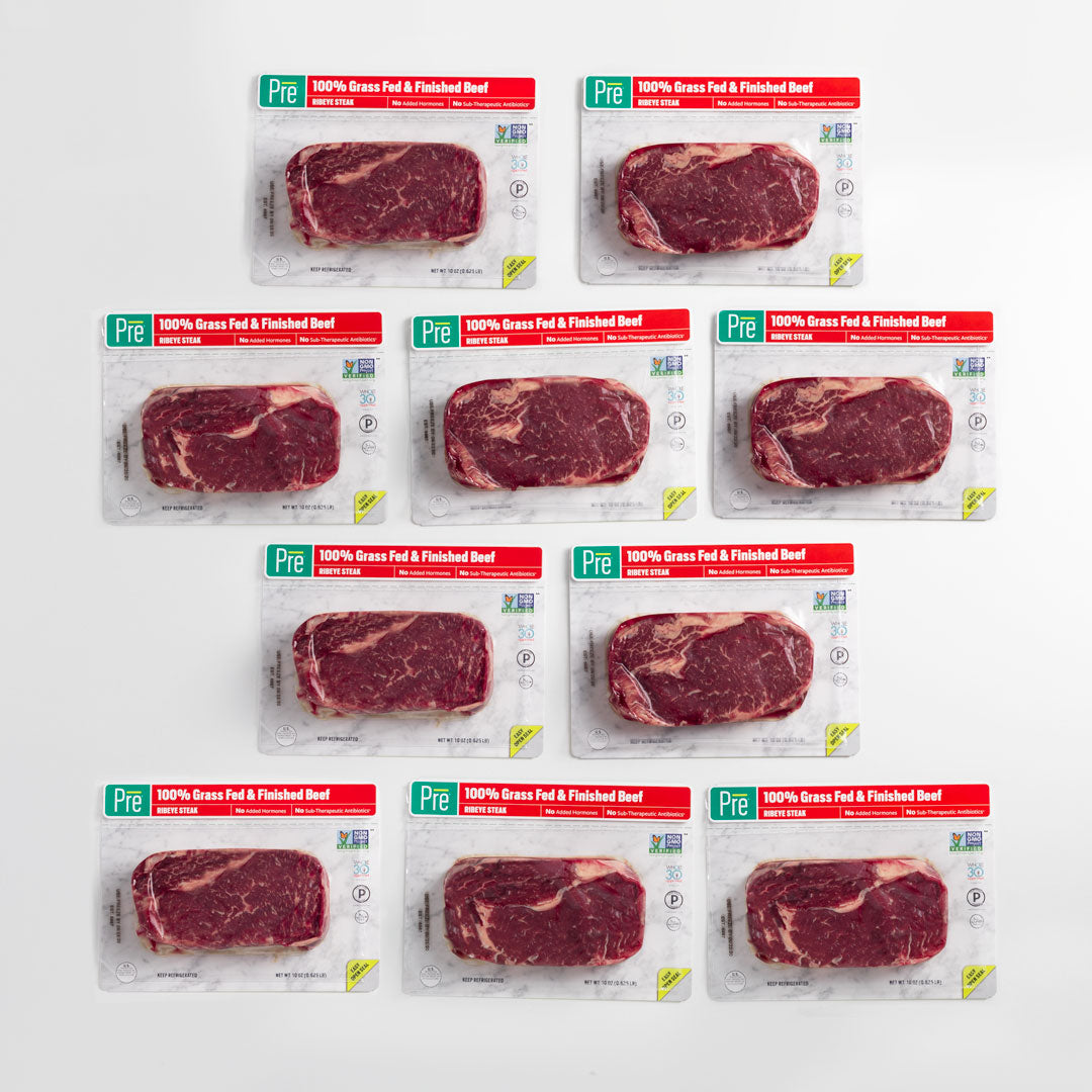 Grass Fed Ribeye Steak - Buy Ribeye Steak Online - 10 x 10 oz